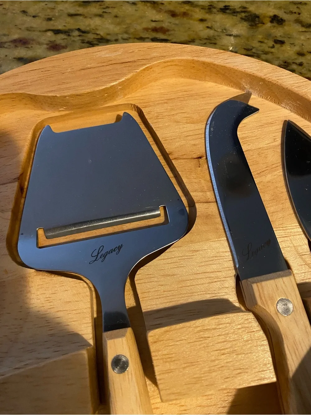 Legacy  Cheese Knife Set and Round Serving Board